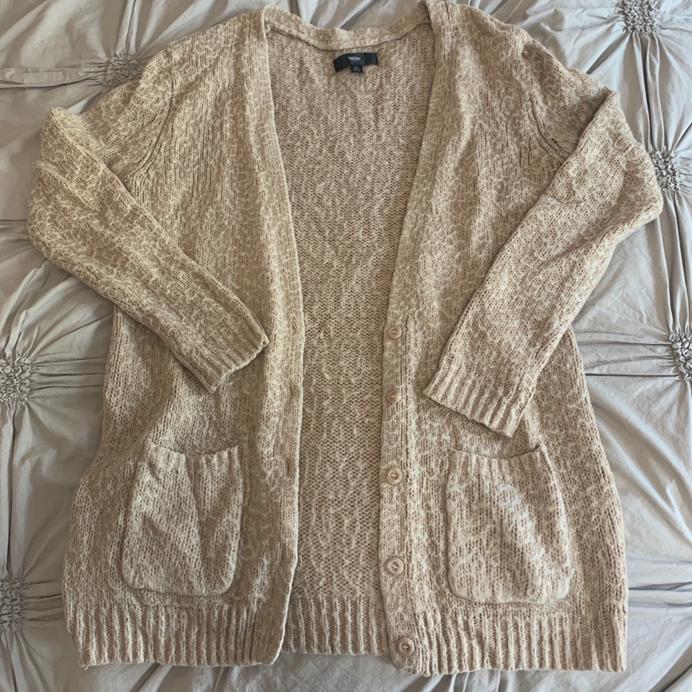 Mossimo brown fur cardigan